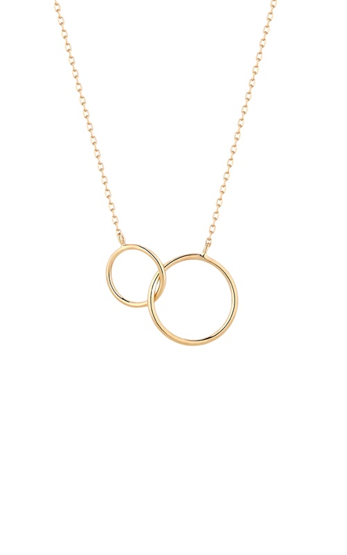 Aurelie G 14k Yellow Gold Adjustable 16-18'' Interlink Circles Necklace AGGN00903G