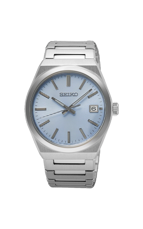 Seiko Men's Essentials 38.5mm Light Blue Dial Watch SUR599
