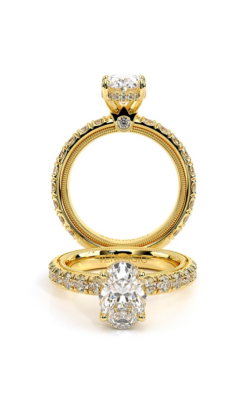 Verragio 14k Yellow Gold 1.10ctw Round Diamond Semi Mount Engagement Ring TR250DBOV