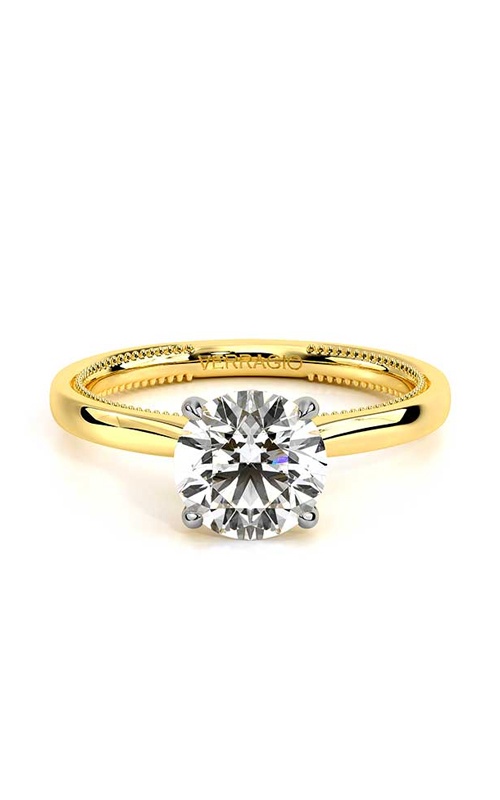 Verragio 14k Yellow and White Gold .15ctw Diamond Semi Mount Engagement Ring SOL-304RD/0009