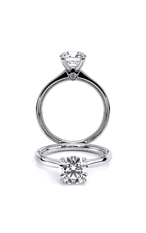 Verragio 14k White Gold .10ctw Oval Diamond Semi Mount Engagement Ring SOL-305OVD4
