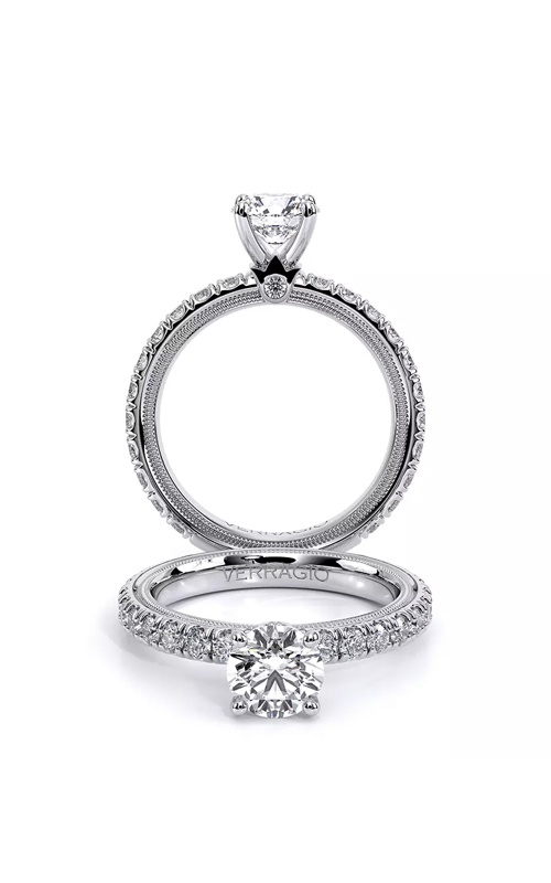 Verragio 14k White Gold .80ctw Round Diamond Semi Mount Engagement Ring TR210R4/0181