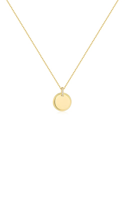 Ania Haie Sterling Silver 14K Yellow Gold Plated Disc Pendant Necklace N058-01G