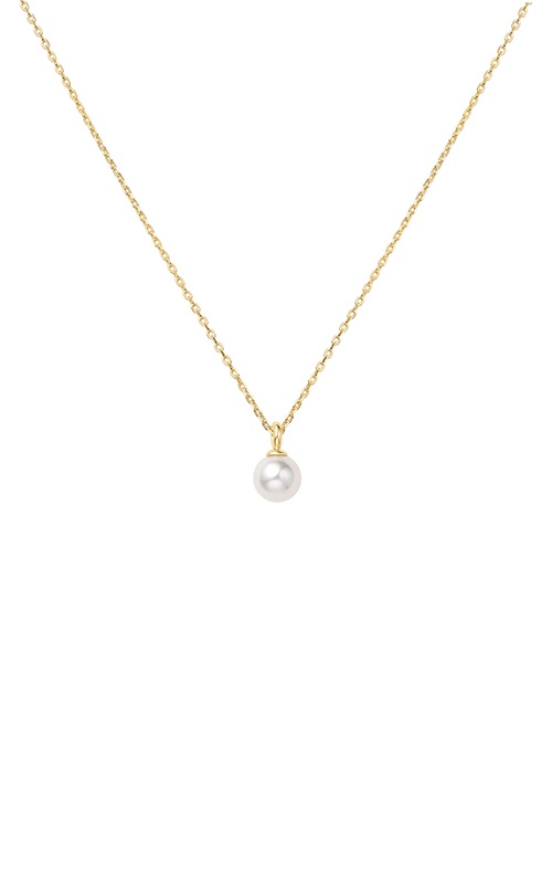 Ania Haie Sterling Silver 14K Yellow Gold Plated Pearl Drop Pendant Necklace N065-01G
