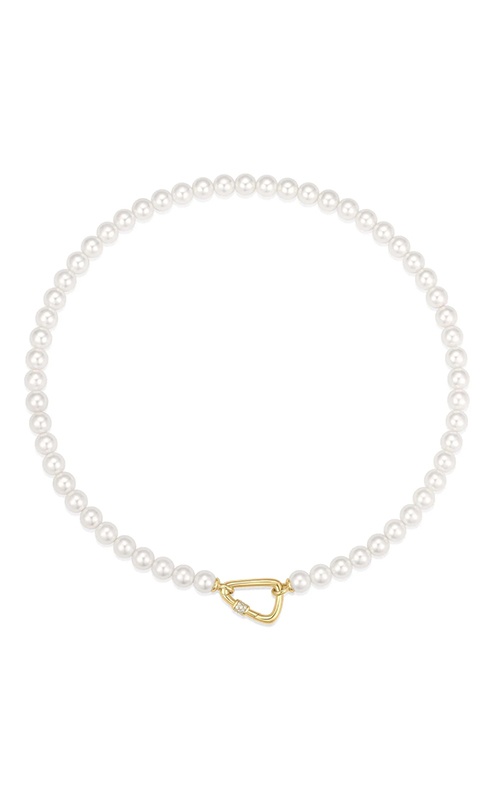 Ania Haie Sterling Silver 14K Yellow Gold Plated Lobster Clasp Shell Pearl Necklace N069-03G