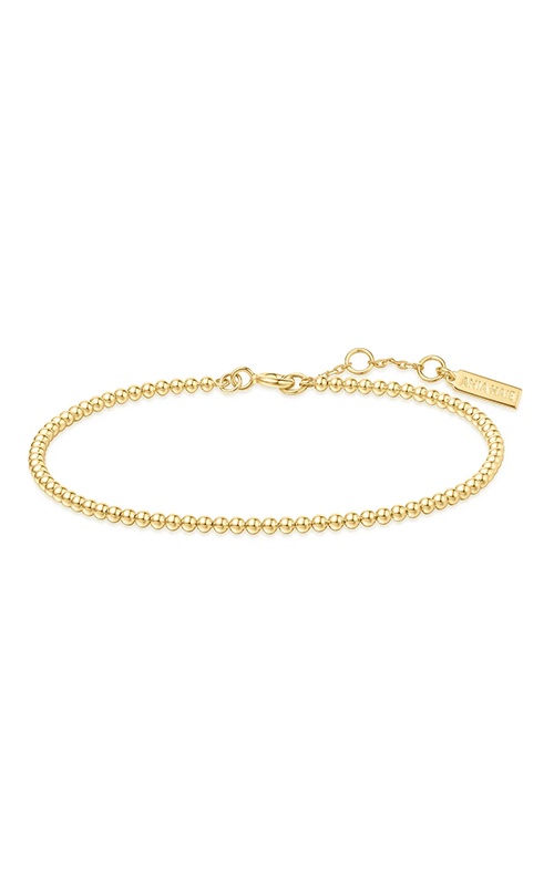Ania Haie Sterling Silver 14K Yellow Gold Plated Beaded Bracelet B063-03G