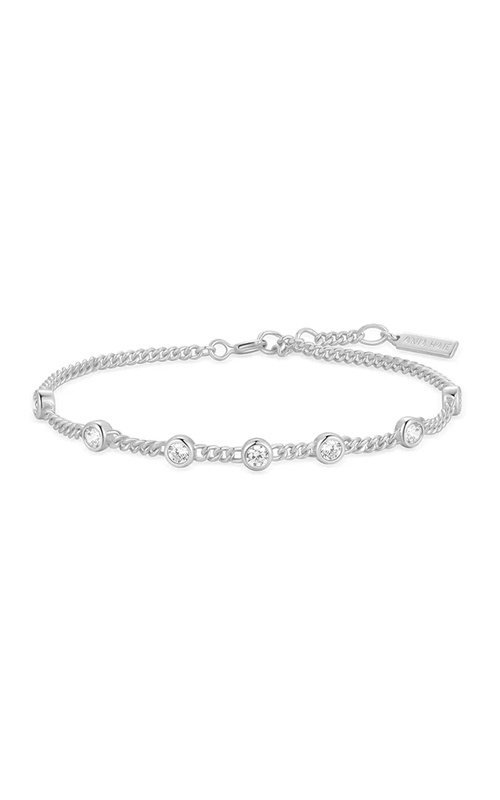 Ania Haie Sterling Silver Multi Station Round Stone Chain Bracelet B066-05H