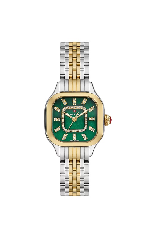 Michele Meggie Two Tone 29mm Green Dial Watch MWW33B000018