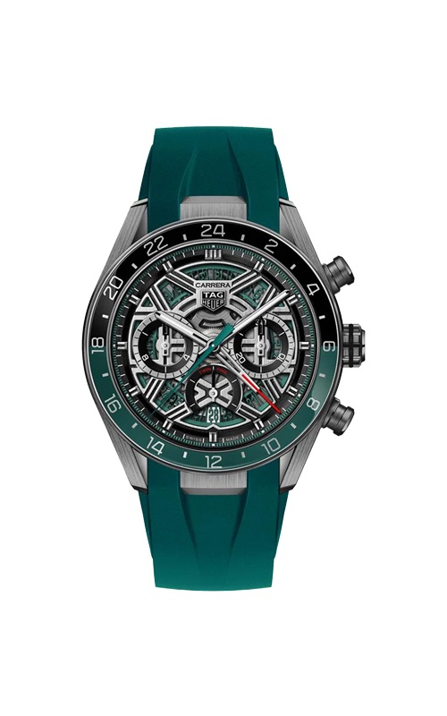 TAG Heuer Carrera 44mm Green Chronograph Extreme Sport Watch CBU2084.FT6297
