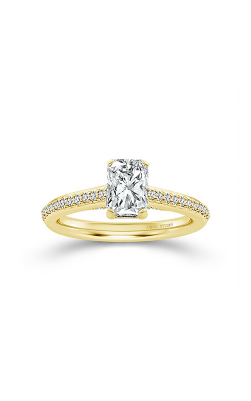 Albert's 14K Yellow Gold 1.00CT Radiant Diamond 1/5CTW Round Diamond Engagement Ring FRE-3752LSXHSI2Y4