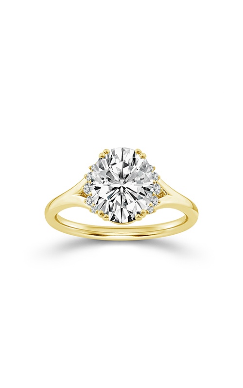 Albert's 14K Yellow Gold 1.50CT Oval Diamond ..07CTW Round Diamond Sides Engagement Ring FRE-3753LSXGI1Y4