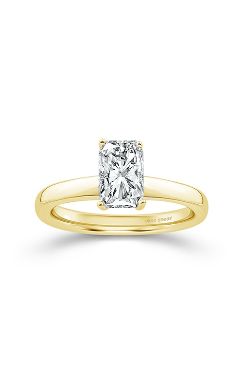 Albert's 14K Yellow Gold 1.01CT Radiant with .05CTW Hidden Halo Engagement Ring FRE-3754LSXISI1Y4
