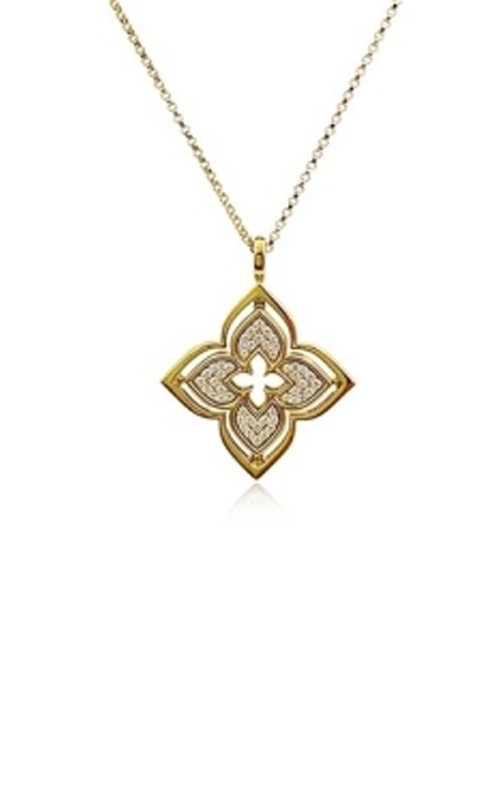 Roberto Coin 18k Yellow Gold 17'' Venetian Princess Piroutte .35ctw Diamond Reversible Necklace 8883567AY17X