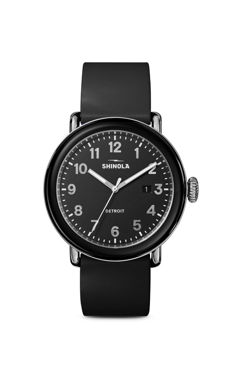 Shinola Men's and Ladies' Detrola 41mm Black Silicone Strap Watch S0120307640