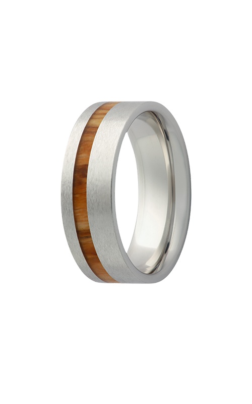 Heavy Stone Cobalt 6MM WITH 1.5MM Olive Wood Inlay Wedding Band 6MC167:OLV1.5