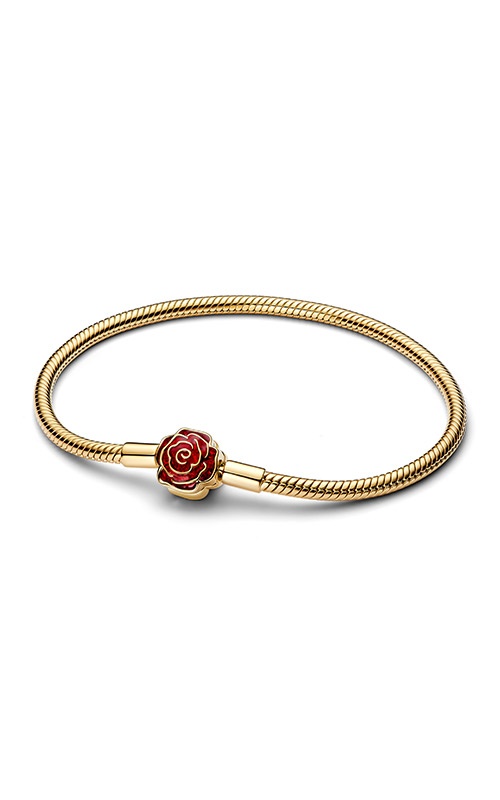 PANDORA Disney ばけ Pandora Disney Beauty and the Beast Enchanted Rose Snake Chain