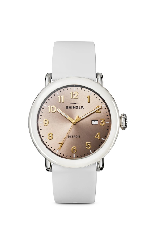 Shinola Detrola Ladies' 41mm Nude Dial Silicone Strap Watch S0120307637