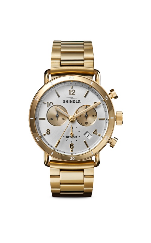 Shinola Ladies' Canfield Sport 40mm Goldtone Silver Dial Watch S0120307783