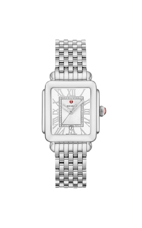 Michele Deco Madison Mid Stainless Steel Diamond Dial Watch MWW06G000012