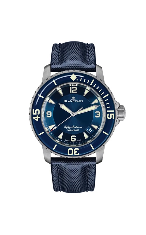 Pre-Owned Blancpain Fifty Fathoms 45MM Titanium Blue Dial 5015 12B40 O52A