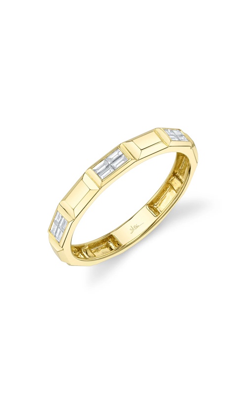 Shy Creation 14k Yellow Gold .17ctw Baguette Diamond Geometrical Band SC55028341