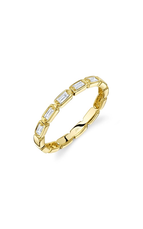 Shy Creation 14k Yellow Gold .16ctw Baguette Diamond Band SC55028596