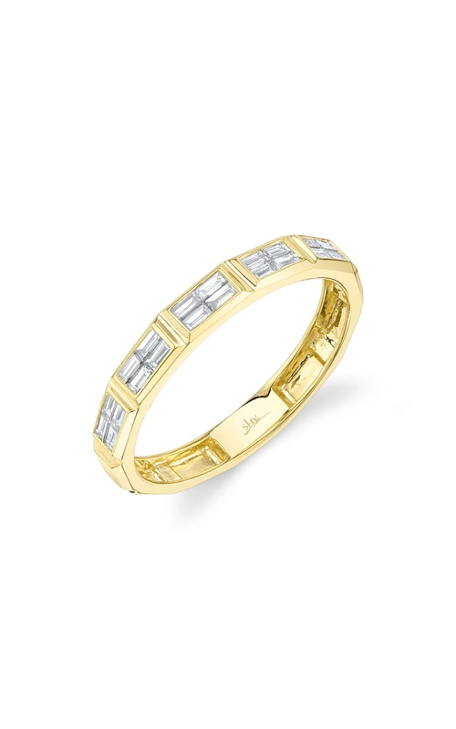 Shy Creation 14k Yellow Gold .30ctw Baguette Geo Cut Band SC55028903