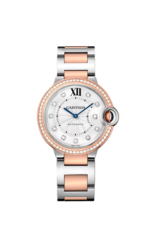 Pre-Owned Cartier Ballon Bleu 36MM Steel and 18K Rose Gold WE902078