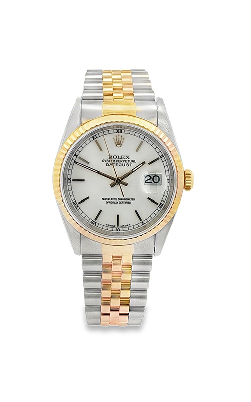 Pre-Owned Rolex Datejust White Dial Watch 16233