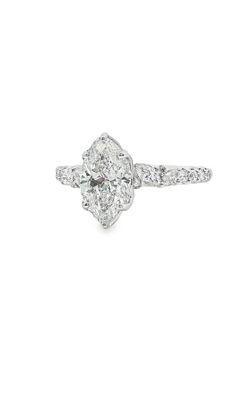 Albert's 14k White Gold 2.03ct Marquise G I1 Center Stone 3/8ctw Melle Engagement Ring FRE3835LSGI1AW4/V097633