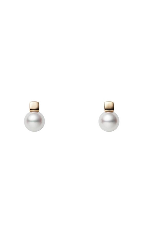 Mikimoto 18k Yellow Gold 7mm Japanese Akoya Culture Pearl Earrings MEQ10172AXXK