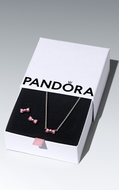 Pandora Sparkling Pink Bow Jewelry Gift Set B802653