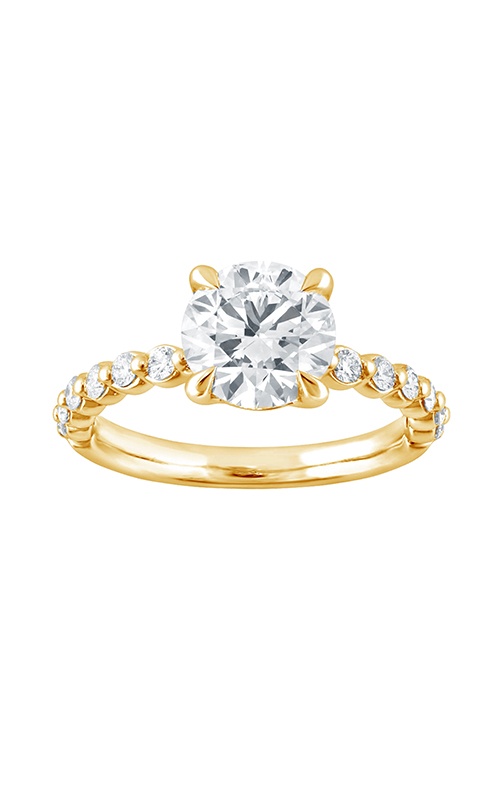 Albert's 14K Yellow Gold 3.08CT Round Lab Diamond .50CTW Side Lab Diamond Engagement Ring LTXR07937R300AGY63