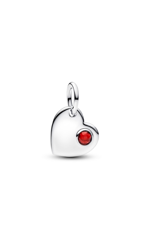 Pandora Engravable Heart Pink Stone Dangle Charm 794295C10