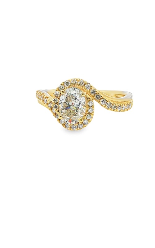 Albert's 14k Yellow Gold 1ctw Oval H I2 1/3ctw Melle Engagement Ring RE-24773LSKI1AY4/RI500421-OVAL1CT
