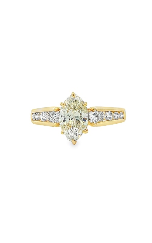 Albert's 14k Yellow Gold 1.23ct Maquise M SI2 Center Stone and 1/2ctw Melle Diamond Engagement Ring RE-24780LSMSI2AY4/V048524