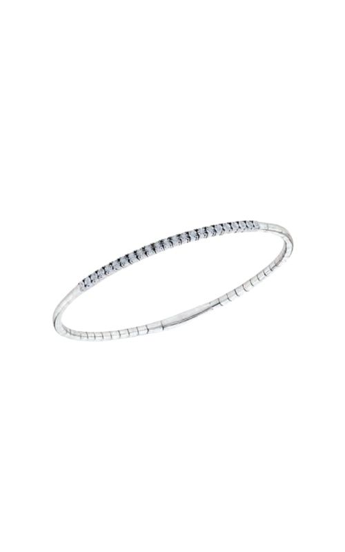 Albert's Sterling Silver .10ctw Diamond Flex Bangle Bracelet FSBG5343S8SL