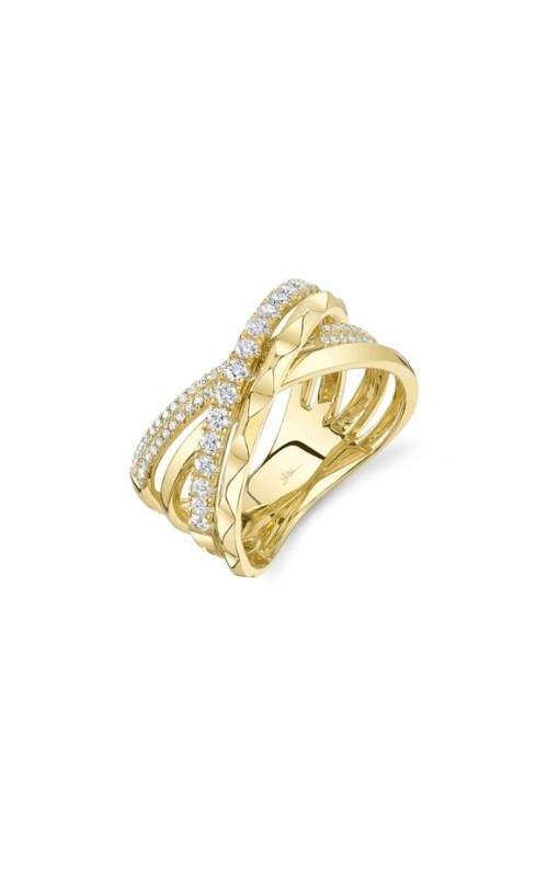 Shy Creation 14k Yellow Gold .48ctw Diamond Bridge Geo Cut Ring SC55026912