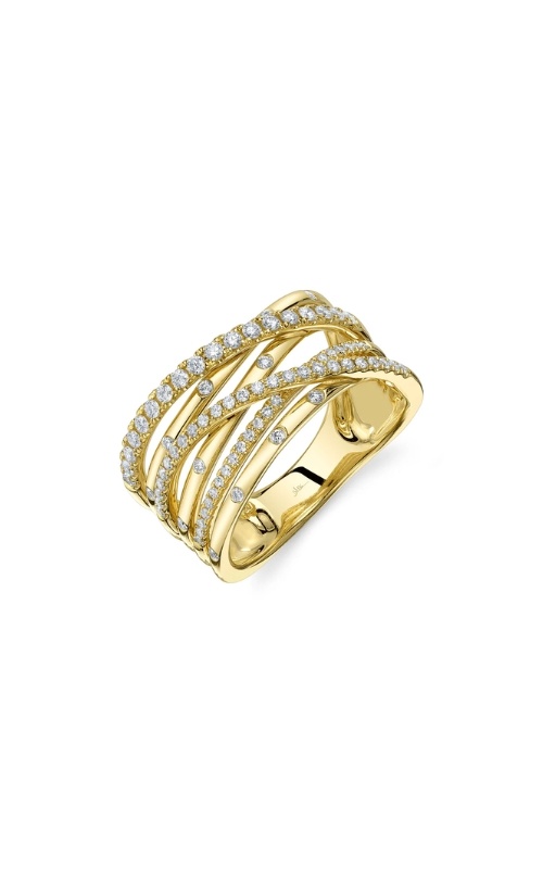 Shy Creation 14k Yellow Gold .48ctw Diamond Bridge Ring SC55028833