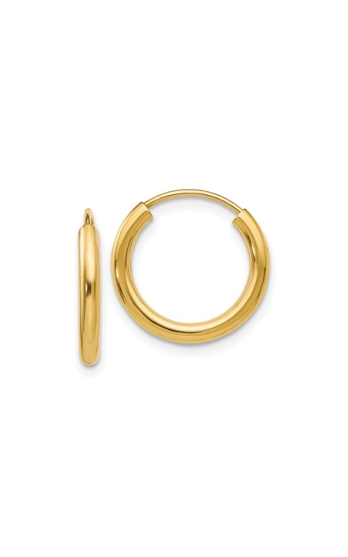 Albert's 14k Yellow Gold 2mm Tube Hoop Earrings H977