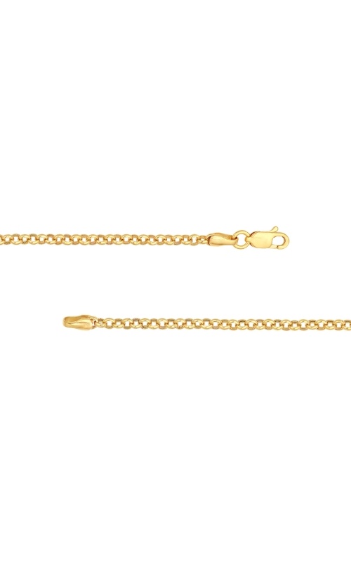 14K Yellow Gold 2.5mm 18'' Semi-Solid Rolo Chain MZ03485-14Y_18