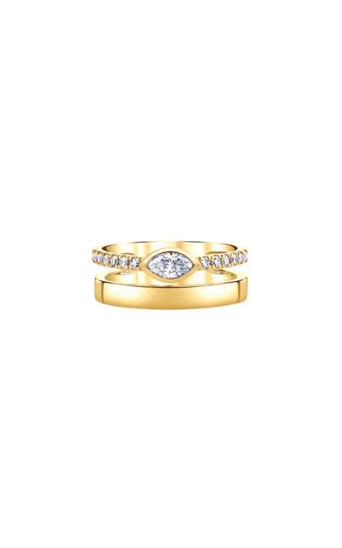Albert's 14k Yellow Gold 1/2ctw Marquise and Round Open Ring LJ21513FGYG