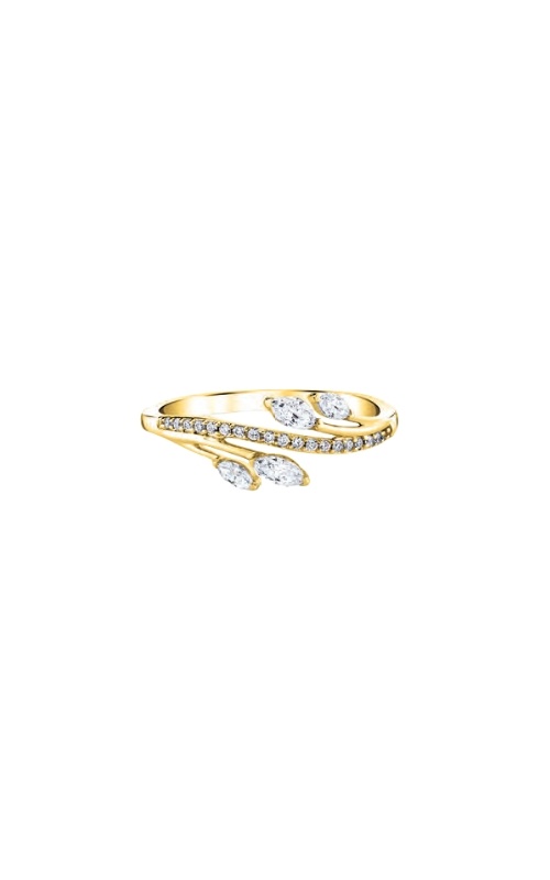 Albert's 14k Yellow Gold .28ctw Marquise and .07ctw Round Diamond Ring SRG25238EY