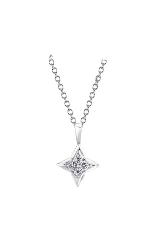 Albert's Sterling Silver .10ctw Diamond Star of Hope Necklace 2486380107W