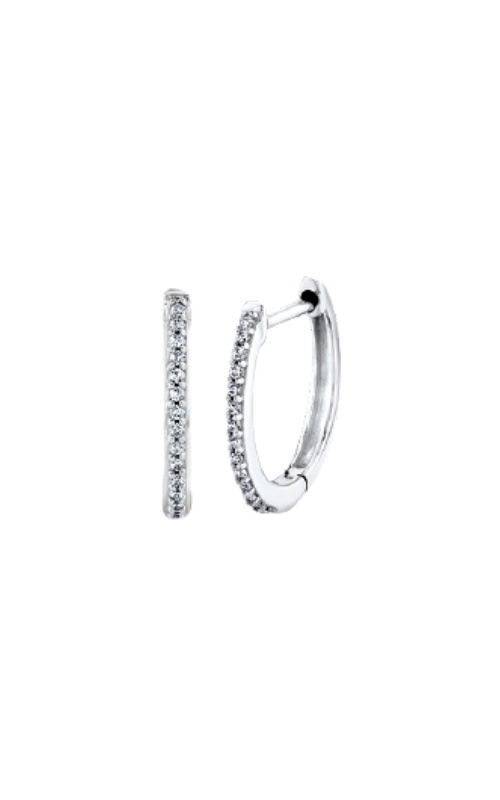 Albert's 10k White Gold .10ctw Diamond Hoop Earrings MJNS8407EW10W*W