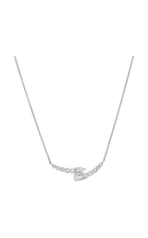 Albert's 14k White Gold .95ctw Bypass Necklace AJ-N9580LJW