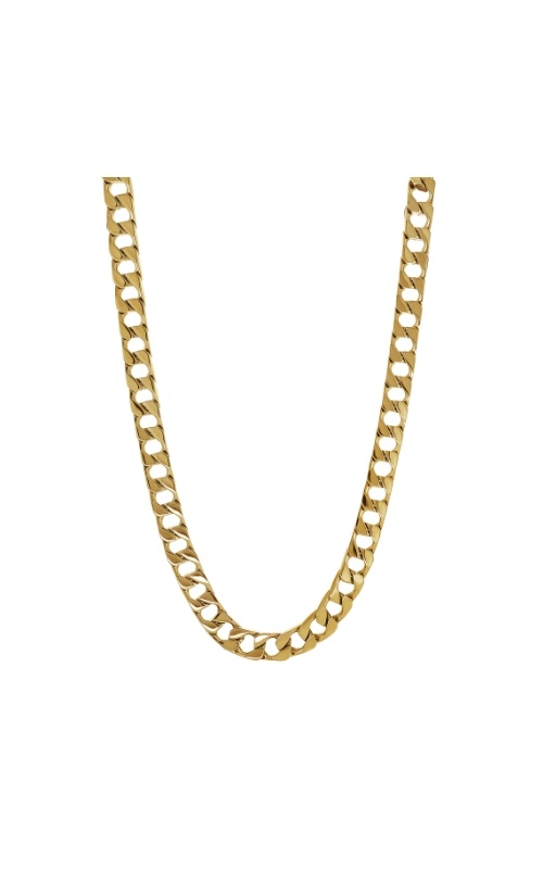 Italgem High Polish Gold Stainless Steel 22'' 9.4mm Flat Curb Chain