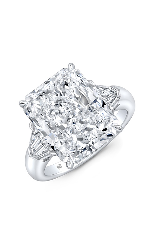 Rahaminov Platinum 10.08CT Radiant .73CTW Bullet F SI1 GIA Diamond Engagement Ring FL-4043