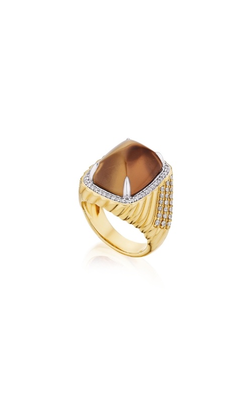 Ashley Lauren 14k Yellow Gold 16.77ct Brown Sugar Loaf Brazilian Topaz and .75ctw Diamond Ring ZRG17879SM-4YA/BRAZILIANTOPAZ-SL