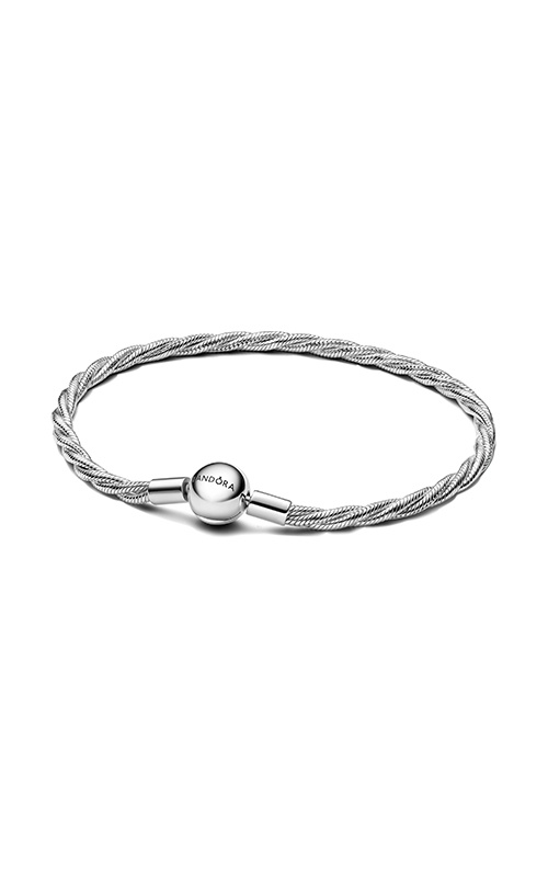 Pandora Pavé Clasp Foxtail Chain Charm Bracelet 594462C01-17